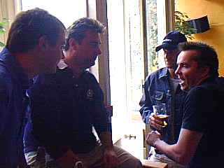 Celebrating in the Pitcher and Piano pub in Fulham 
