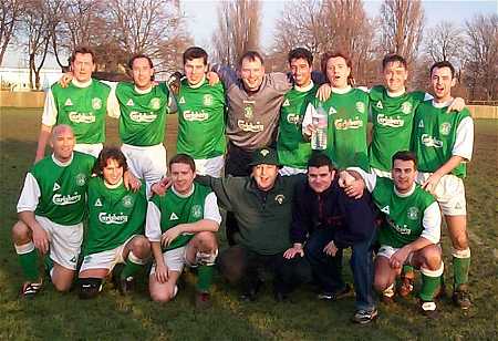 The victorious London Hibs team which defeated Middlesbrough 1-0