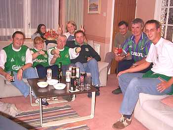 London Hibbies watching the game in Wokingham