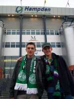 Mike McSherry's nephew Dean and his mate outside Hampden