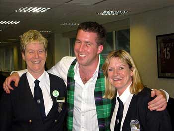 Andy Carratt with 2 girls from Rock Steady
