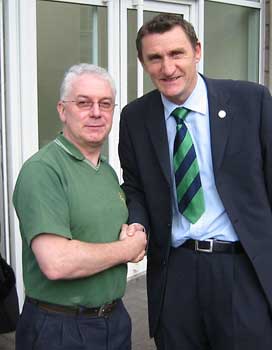 Me (Mike Inglis) & Tony Mowbray plan next year's European Adventure!