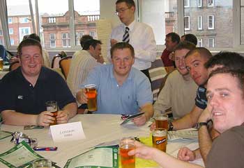 The London Hibs table at the Edinburgh Club